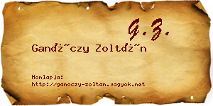 Ganóczy Zoltán névjegykártya