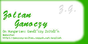 zoltan ganoczy business card
